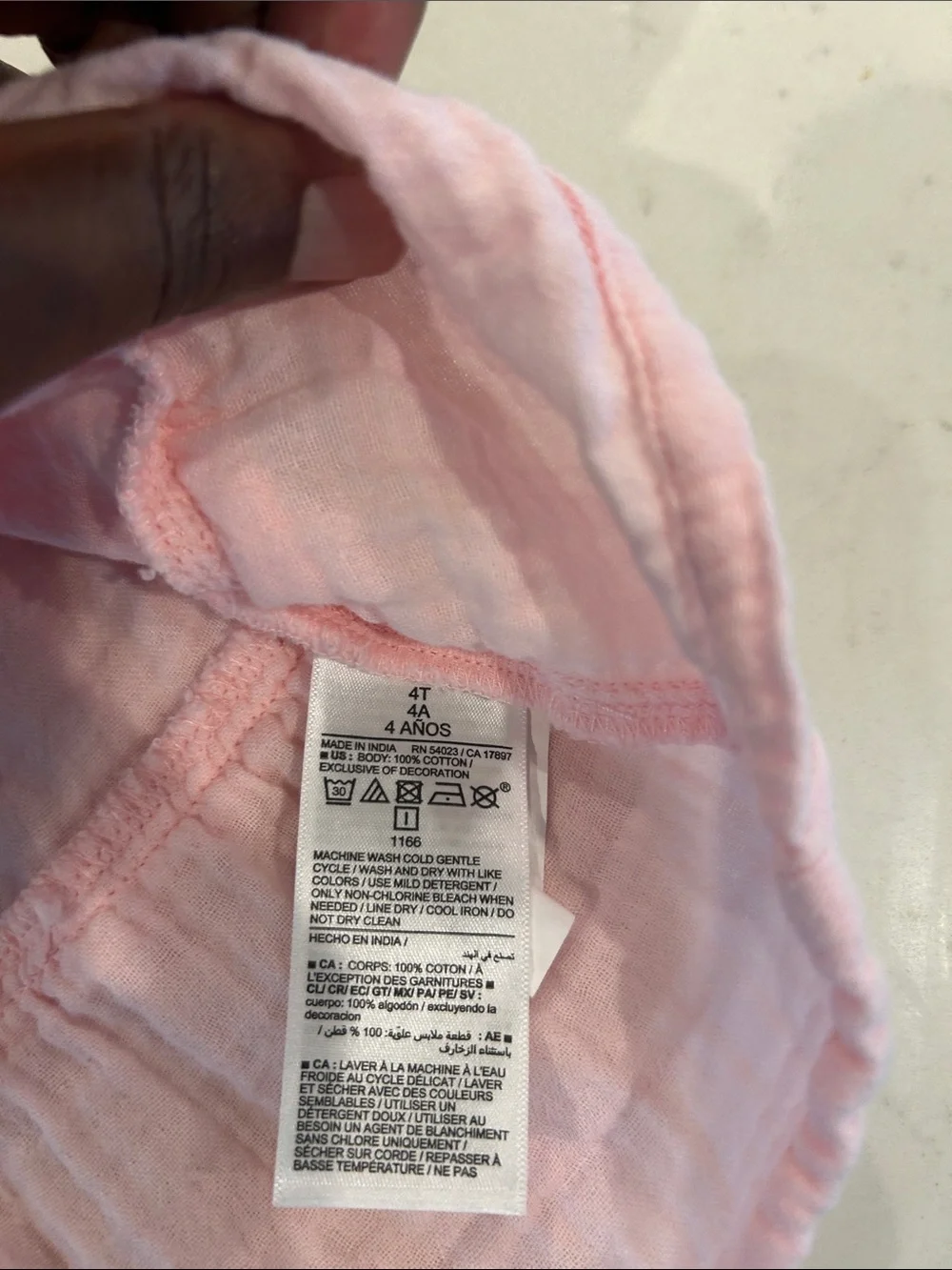 Old Navy Light Pink Tiered Gauze Dress